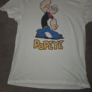 Popeye Graphic Men's White T-Shirt